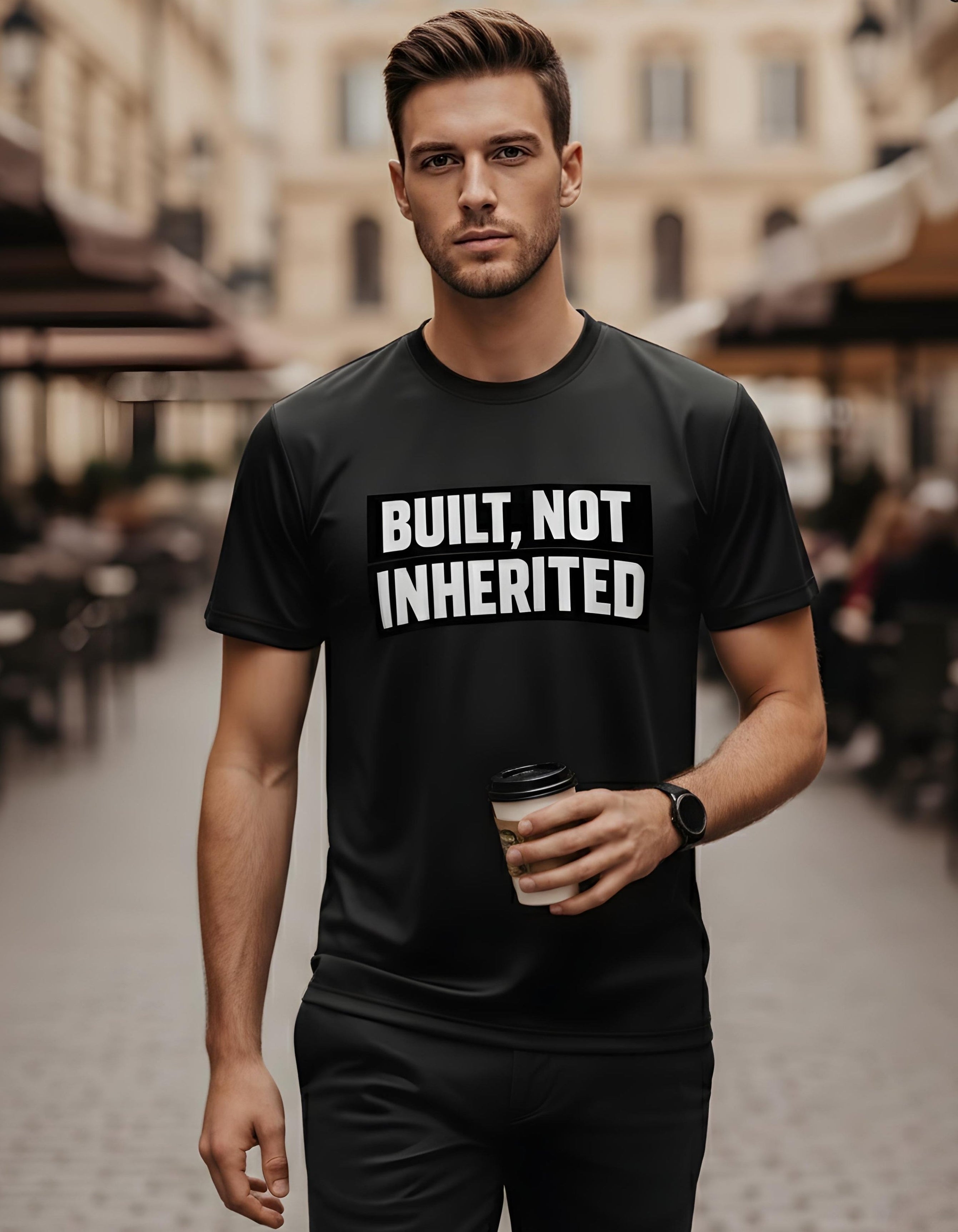 Built, Not Inherited | Premium Graphic Tee – Gen Z Level Unisex Classic Crew T-Shirt