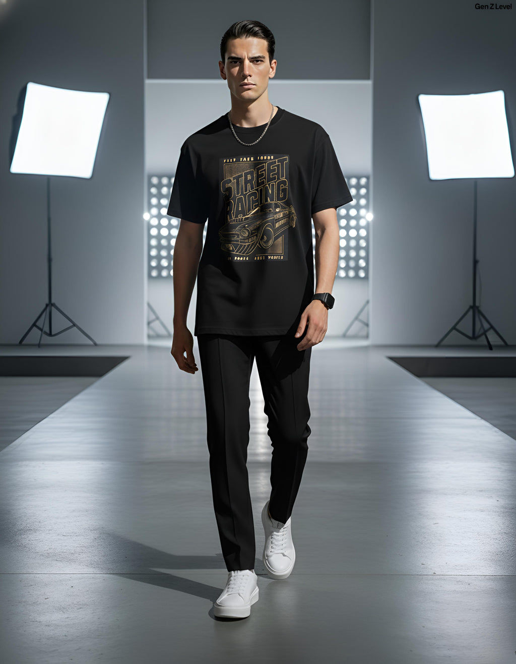 Street Racing Graphic T-Shirt for Men & Women | Premium Cotton Unisex Tee – Gen Z Level